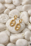 Boucles d'oreilles maille marine