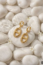 Boucles d'oreilles maille marine