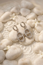 Boucles d'oreilles maille marine