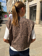 Gilet sans manche léopard