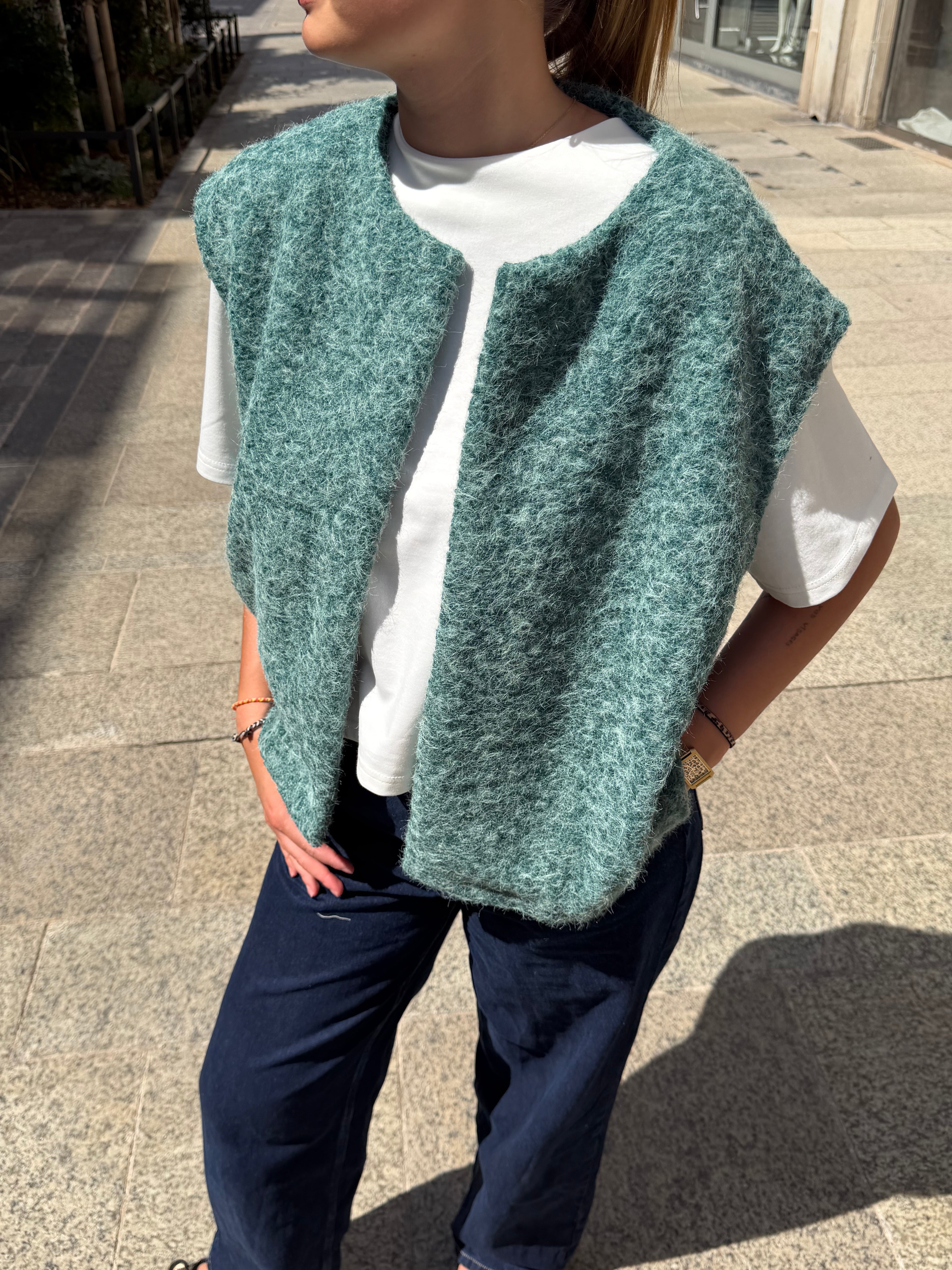 Gilet sans manche en feutrine