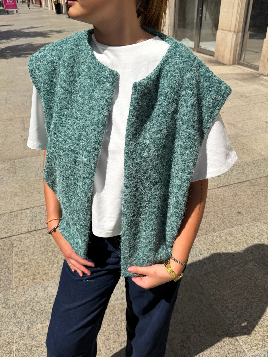 Gilet sans manche en feutrine
