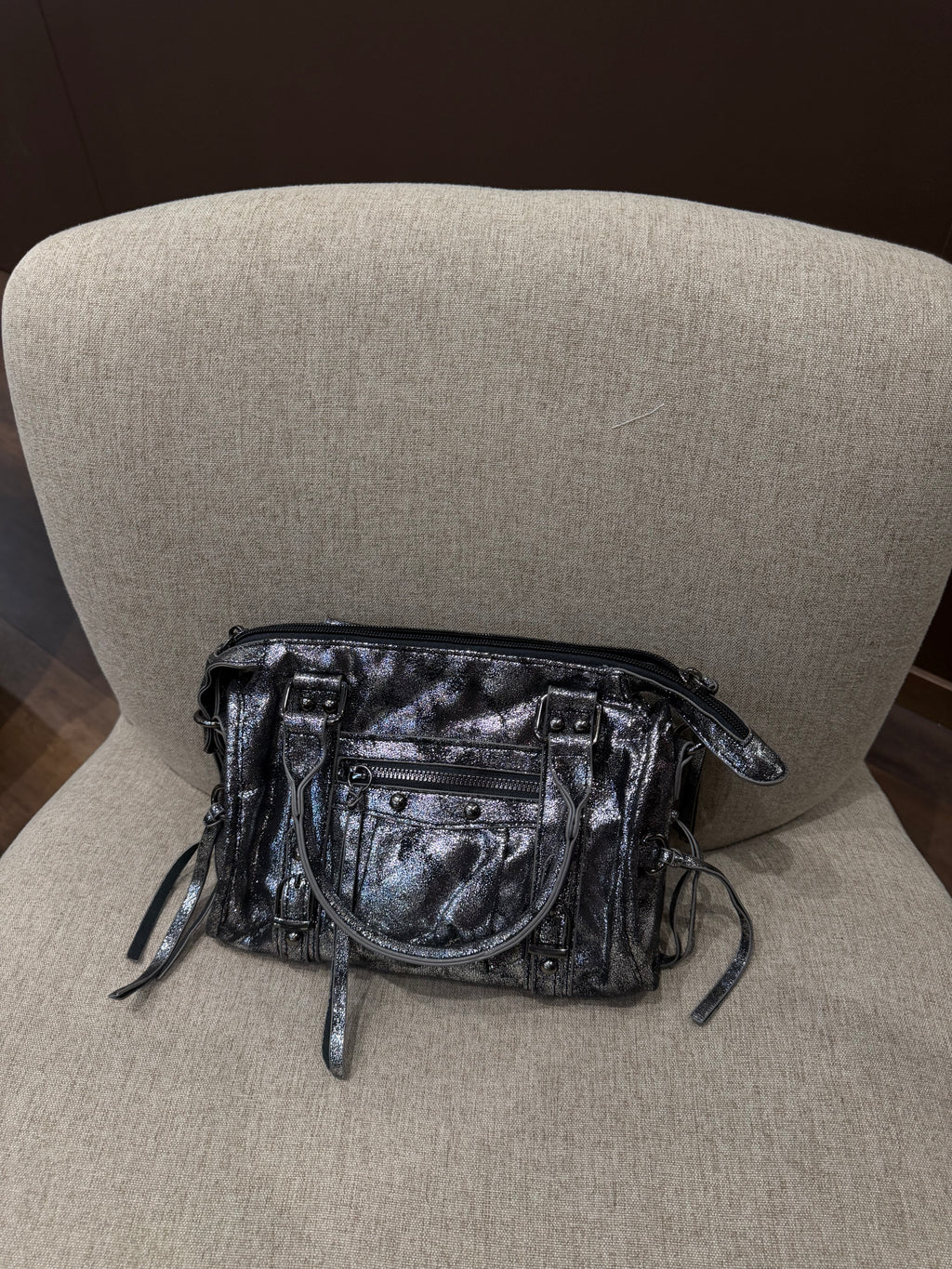 Sac "MILY" métallisé vieilli, S