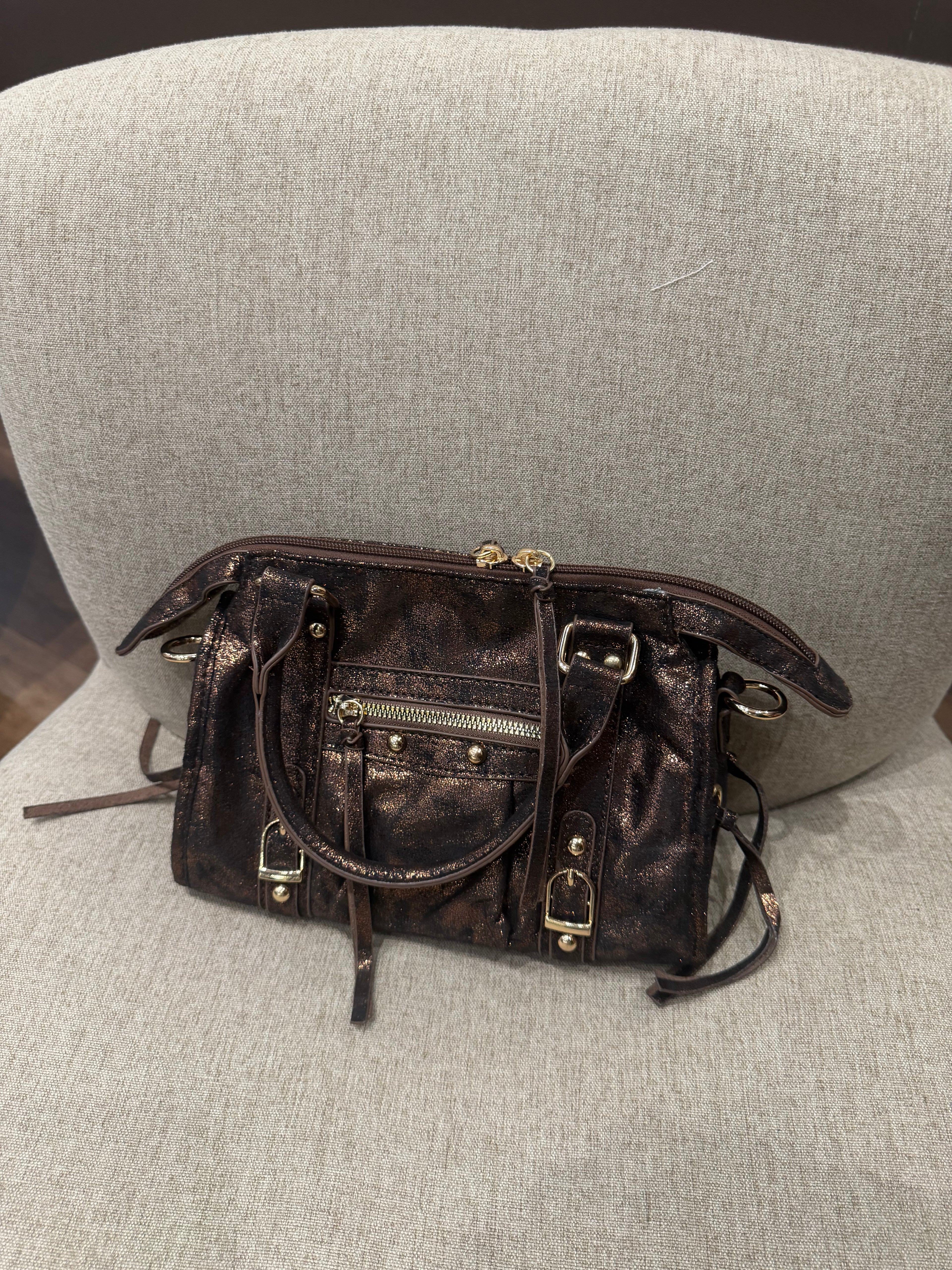 Sac "MILY" métallisé vieilli, S