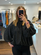Blouse à strass MÉLINE - Noir