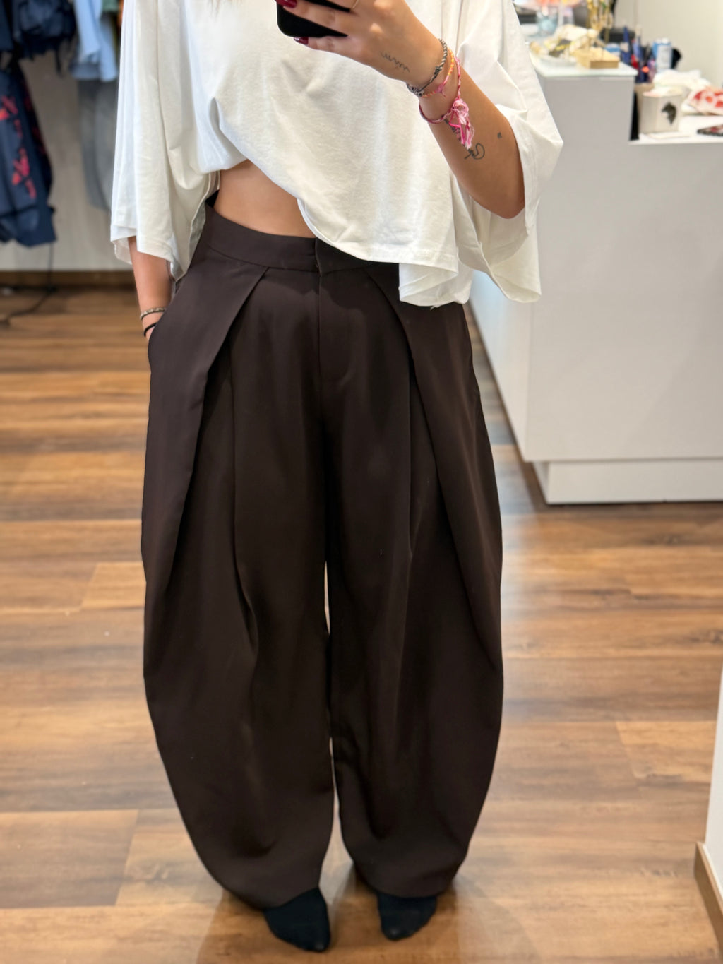 Pantalon ELARA - Chocolat