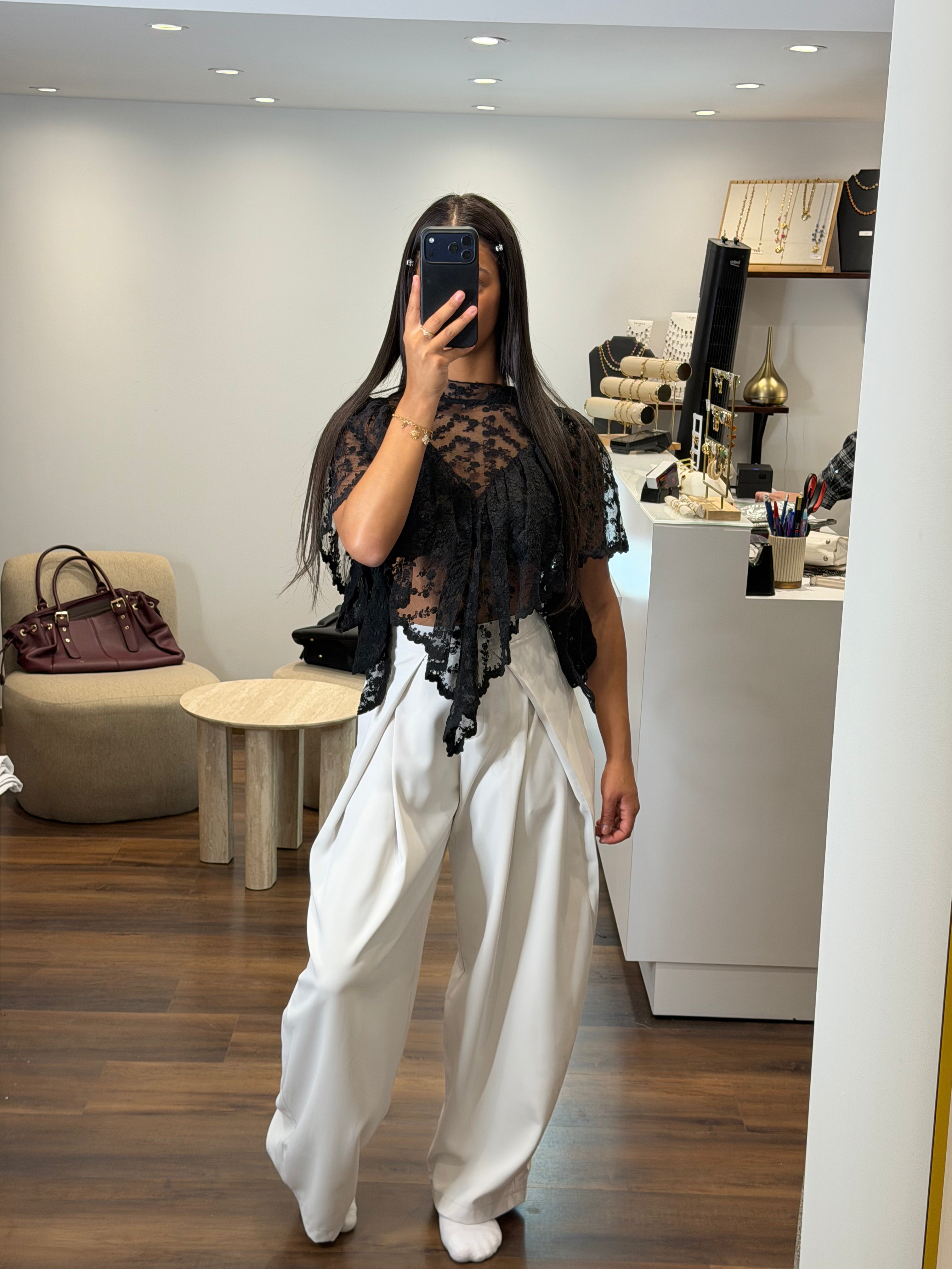 Pantalon ELARA - Blanc cassé