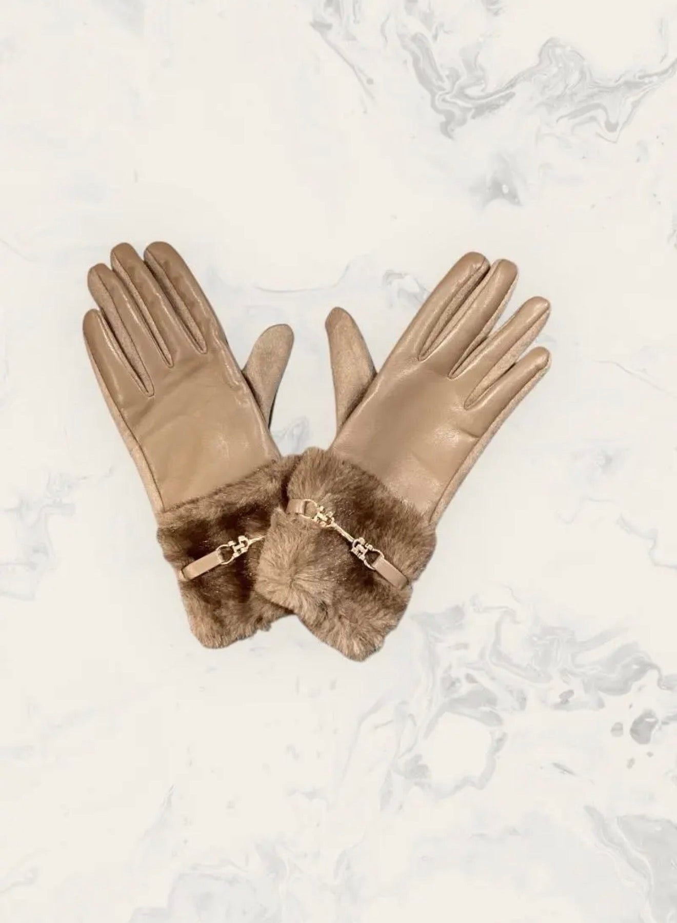 Gants fourrure fantaisie