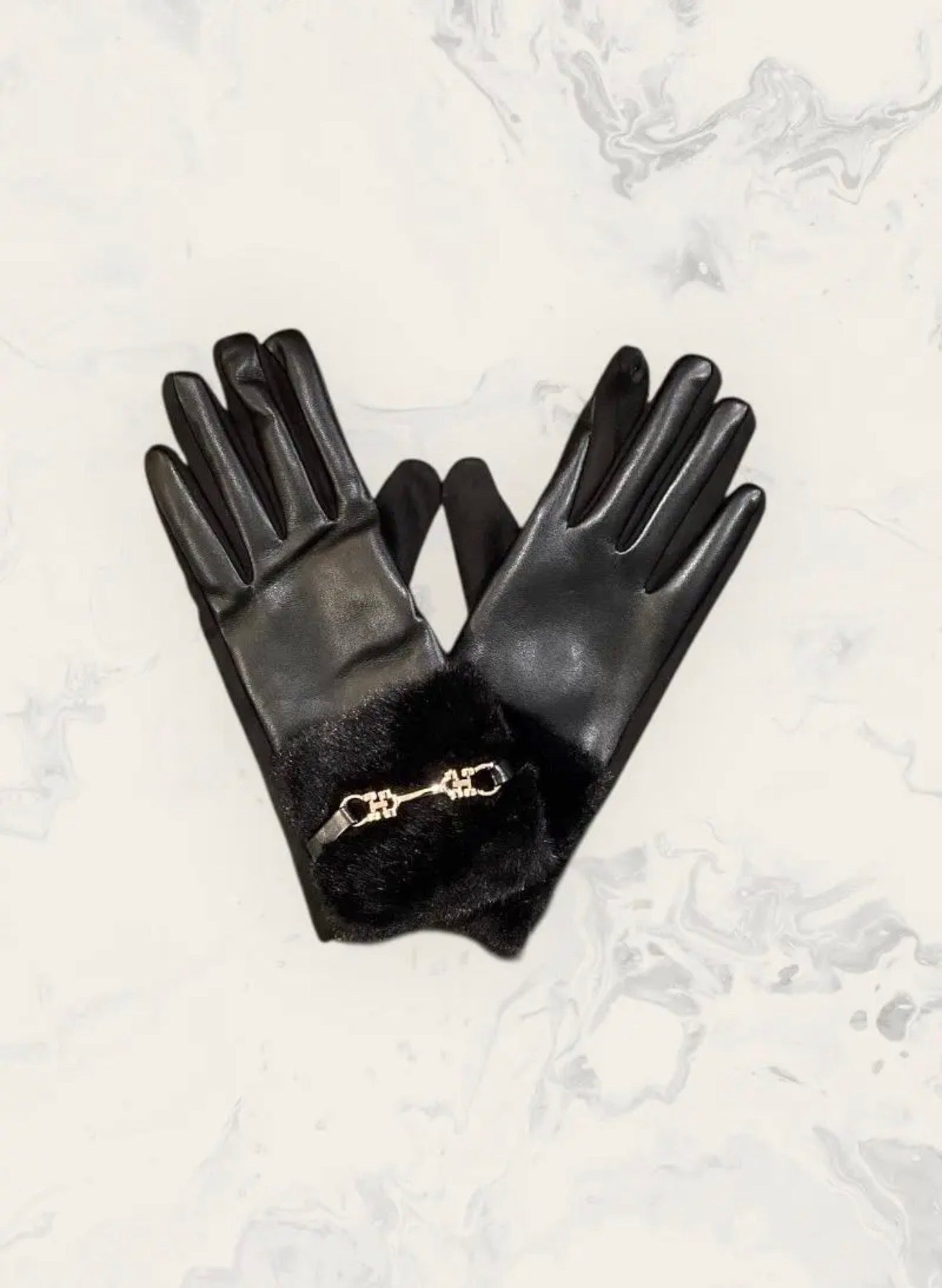 Gants fourrure fantaisie