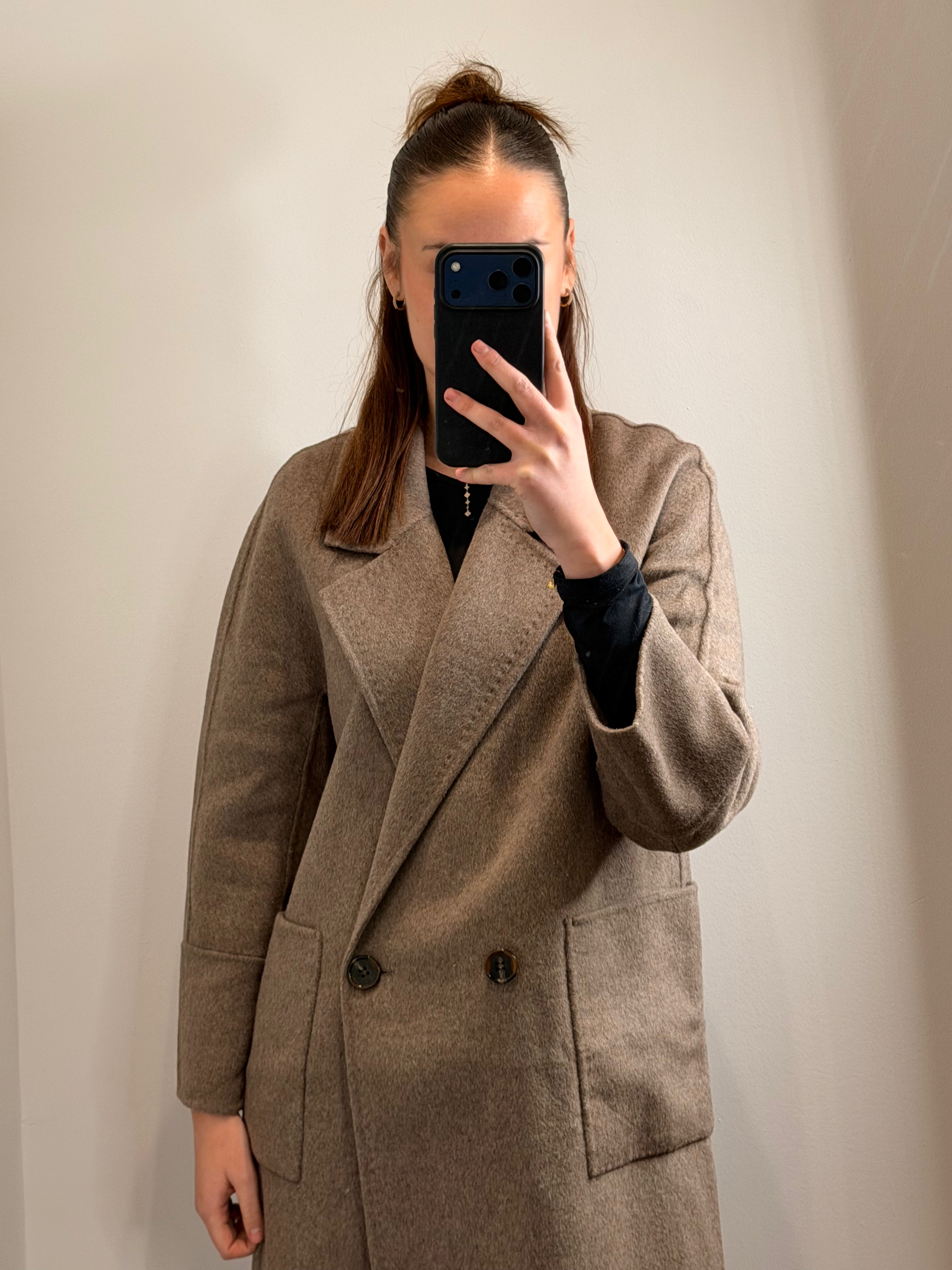 Manteau extra-long en laine