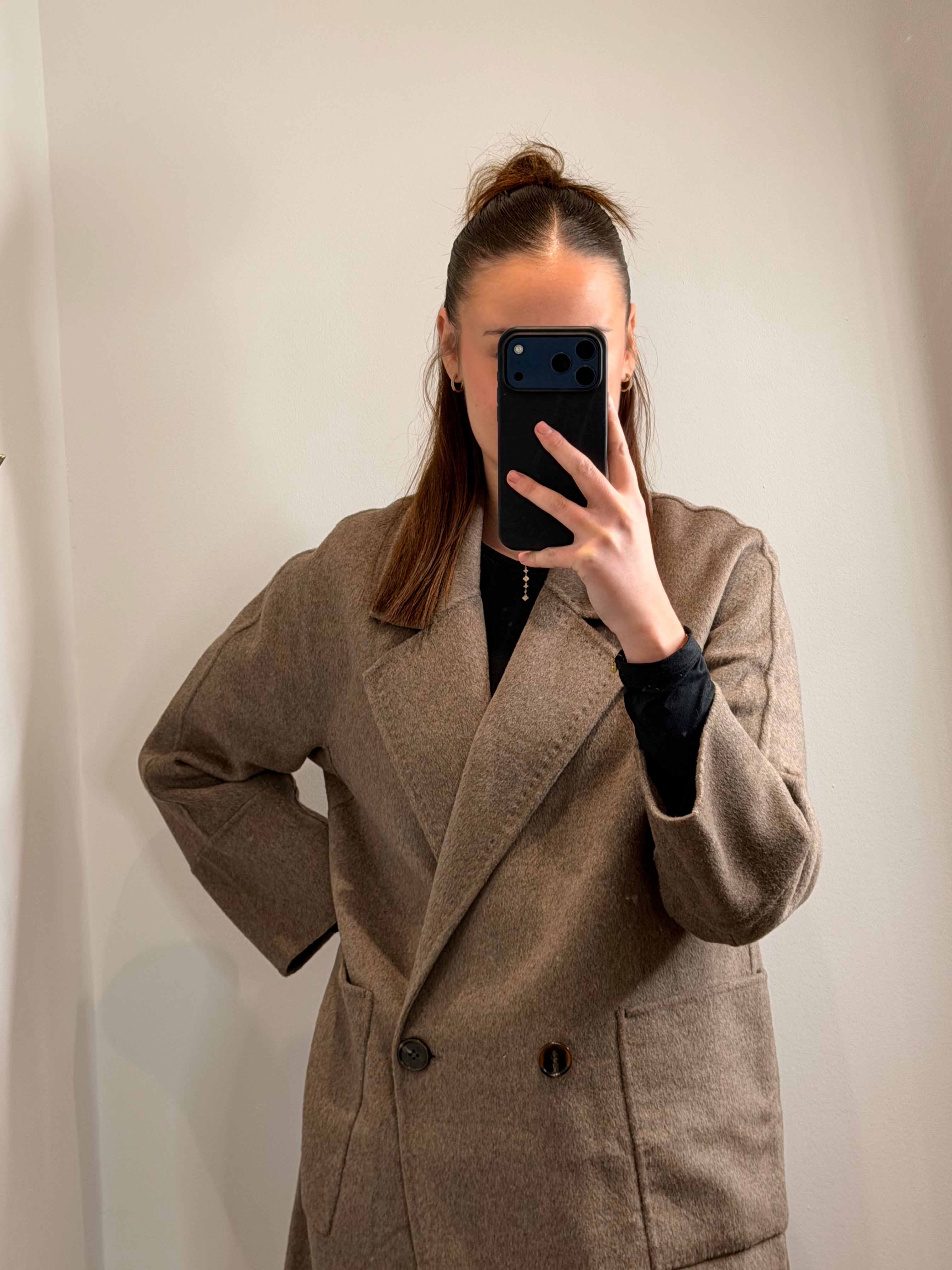 Manteau extra-long en laine