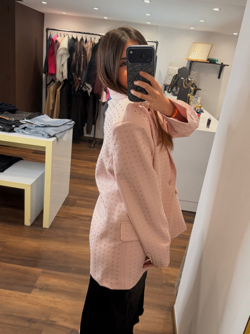 Blazer oversize à strass