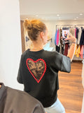 T-shirt coeur dentelle