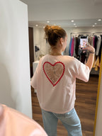 T-shirt coeur dentelle