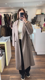 Manteau extra-long en laine